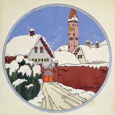 Snow Scene by Unbekannt Unbekannt